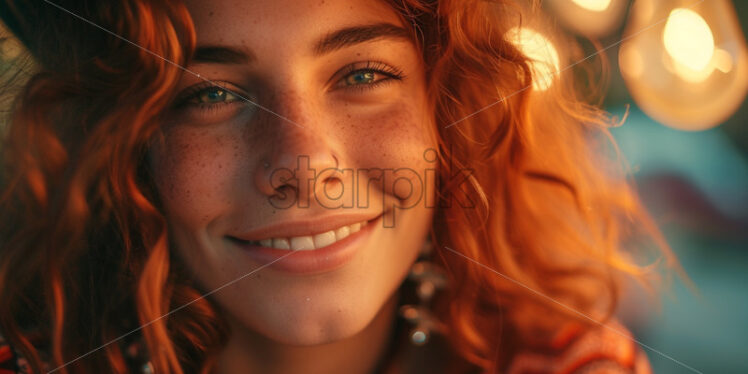 Woman Colourful portrait natural style - Starpik Stock