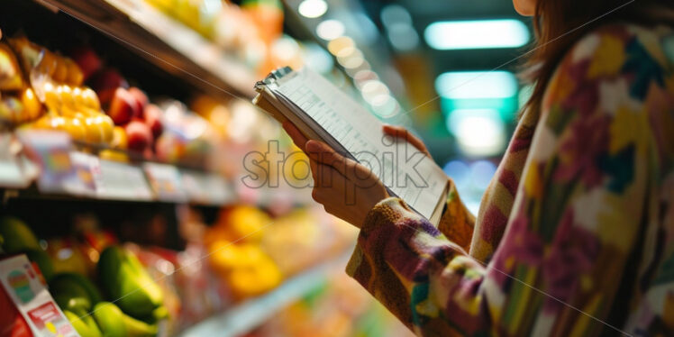 Woman shopping for groceries - Starpik Stock