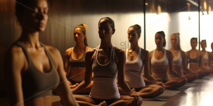 Women doing yoga session  - Starpik Stock