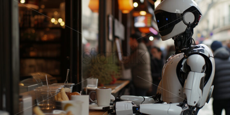 cafe-serving robot - Starpik Stock