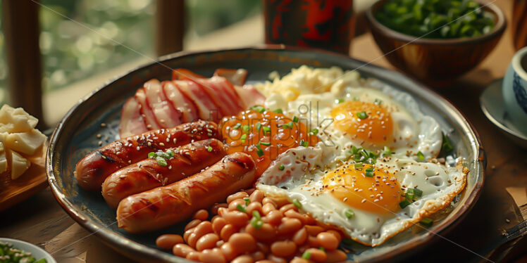 A British breakfast on a plate - Starpik Stock