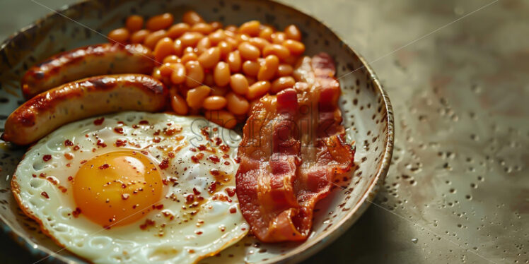 A British breakfast on a plate - Starpik Stock