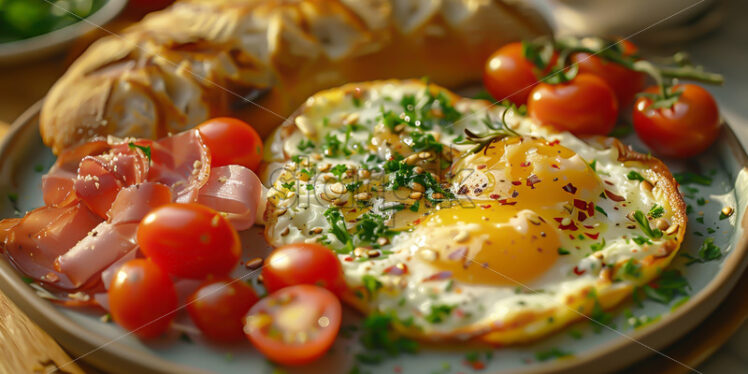 A Spanish breakfast on a plate - Starpik Stock