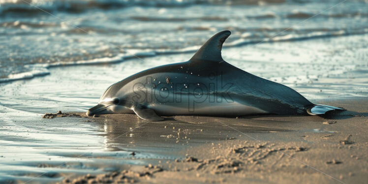 A dolphin that was brought ashore - Starpik Stock