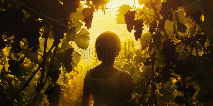 A girl among the vines - Starpik Stock