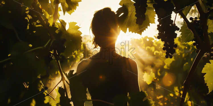 A girl among the vines - Starpik Stock