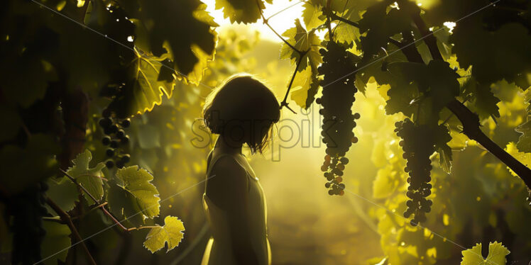 A girl among the vines - Starpik Stock