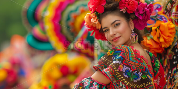 A girl from Mexico in national clothes - Starpik Stock