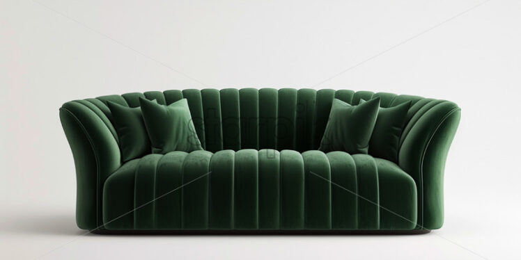 A green armchair on a white background - Starpik Stock