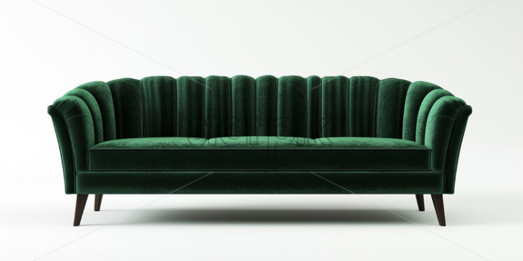 A green armchair on a white background - Starpik Stock