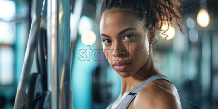 A woman at the gym - Starpik Stock