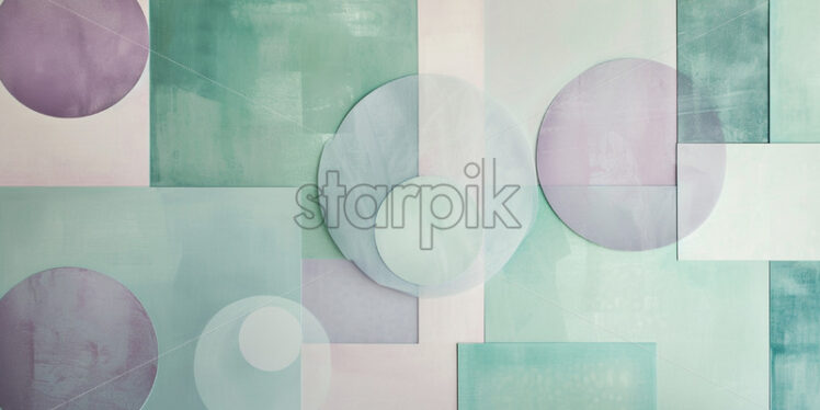 An abstract background with green geometric shapes - Starpik Stock