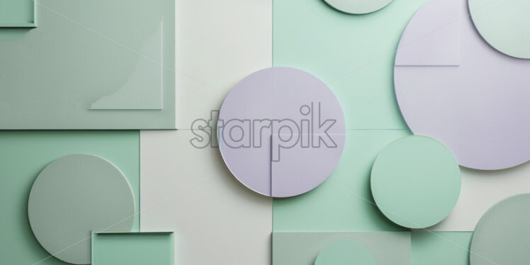 An abstract background with green geometric shapes - Starpik Stock