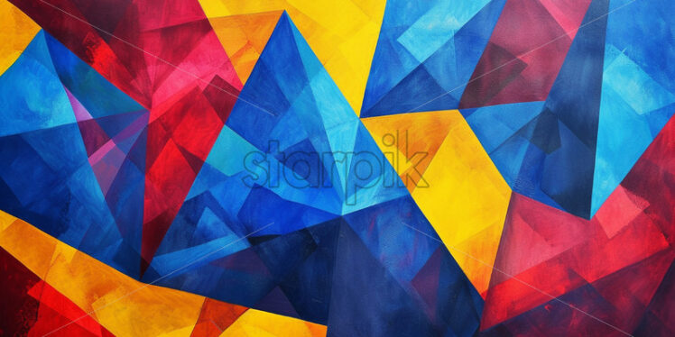 An abstract background with multicolored geometric shapes - Starpik Stock