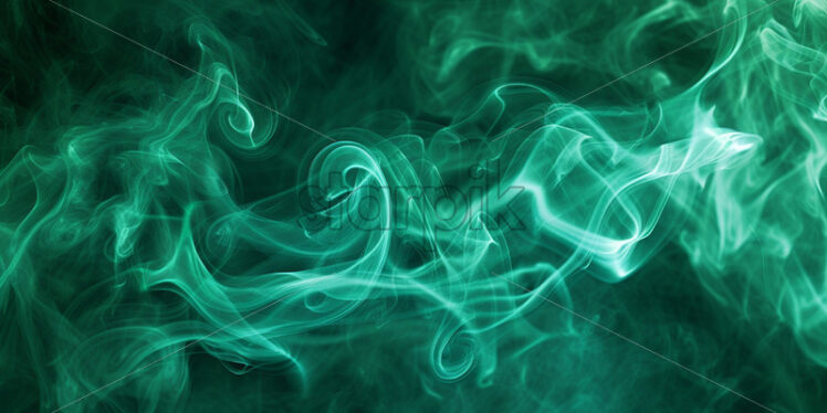 An abstract emerald green smoke background - Starpik Stock