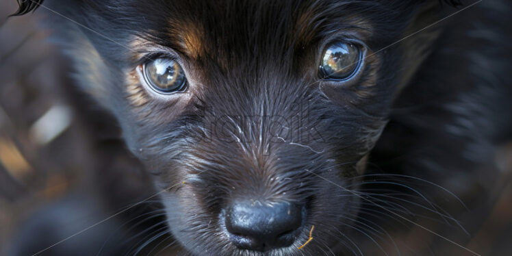 An adorable puppy, macro portrait - Starpik Stock