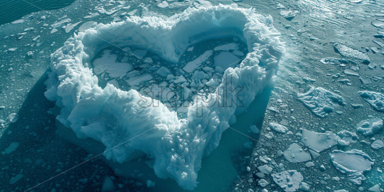 An iceberg in the shape of a heart - Starpik Stock