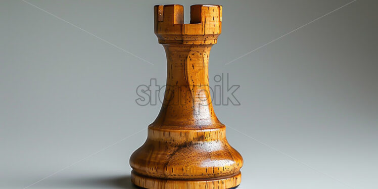 Chess figure, rook on a white background - Starpik Stock