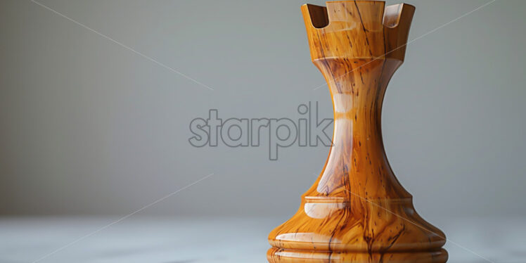 Chess figure, rook on a white background - Starpik Stock