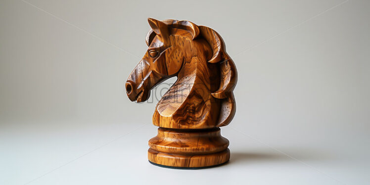 Chess piece, horse on a white background - Starpik Stock