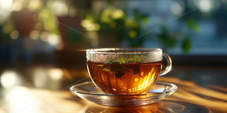 Close-up of a cup of herbal tea - Starpik Stock