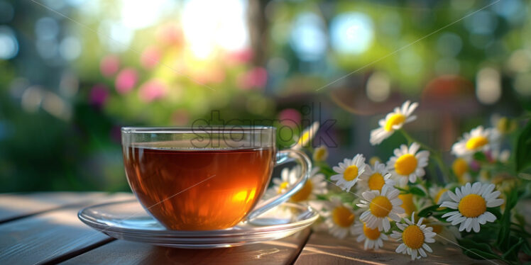 Close-up of a cup of herbal tea - Starpik Stock