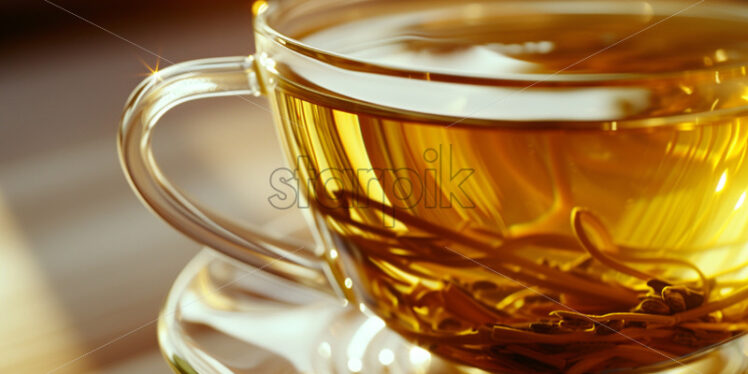 Close-up of a cup of herbal tea - Starpik Stock