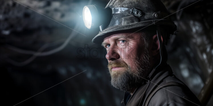 Coal Miner Underground - Starpik Stock