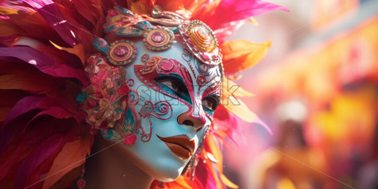 Colourful mask festival celebration - Starpik Stock