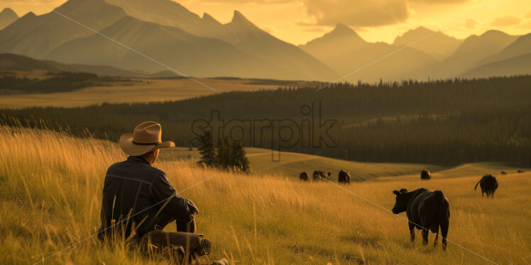 Dedicated Cattle Rancher - Starpik Stock