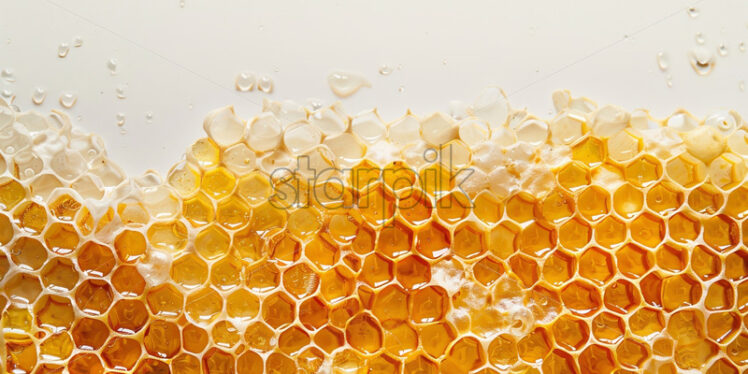 Delicious honeycomb on a white background - Starpik Stock