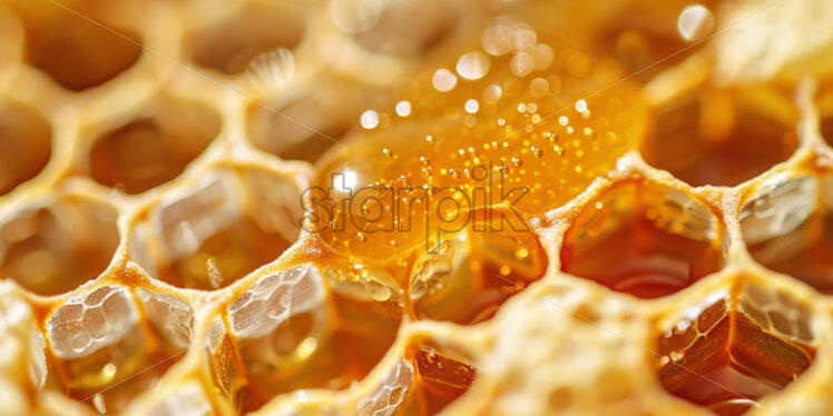 Delicious honeycomb on a white background - Starpik Stock