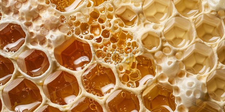 Delicious honeycomb on a white background - Starpik Stock