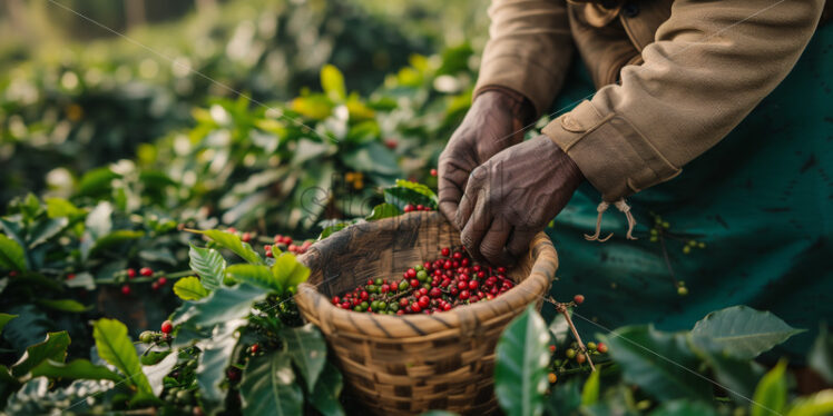 Ethiopian Coffee Harvester - Starpik Stock