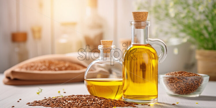 Flax seeds oil composition for mock up - Starpik Stock