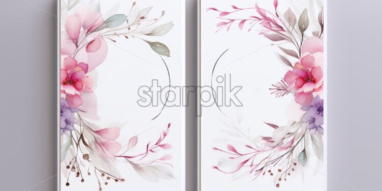 Floral card background for anniversary, weddings, ceremony - Starpik Stock