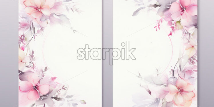 Floral card background for anniversary, weddings, ceremony - Starpik Stock