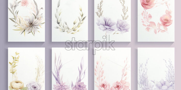 Floral card background for anniversary, weddings, ceremony - Starpik Stock