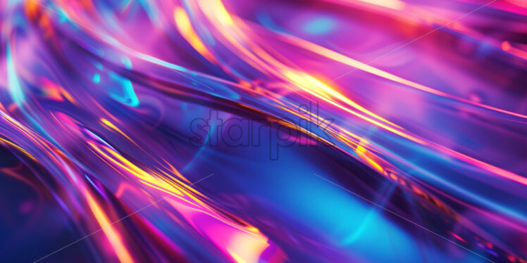 Flowing holographic streams creating a harmonious design - Starpik Stock