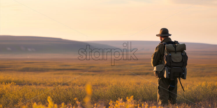 Forest Ranger in the Arctic  - Starpik Stock