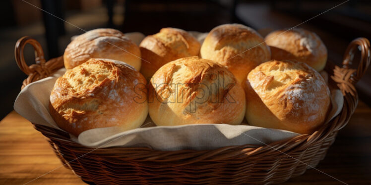 Fresh home made bread buns - Starpik Stock