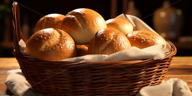 Fresh home made bread buns - Starpik Stock