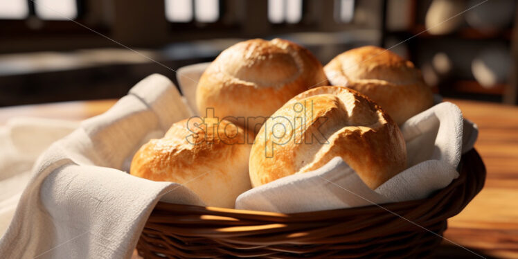 Fresh home made bread buns - Starpik Stock