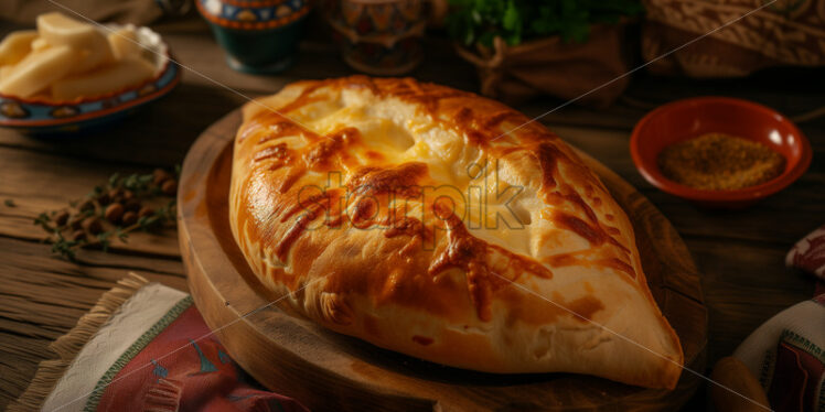 Georgian Cheese-filled Bread - Starpik Stock