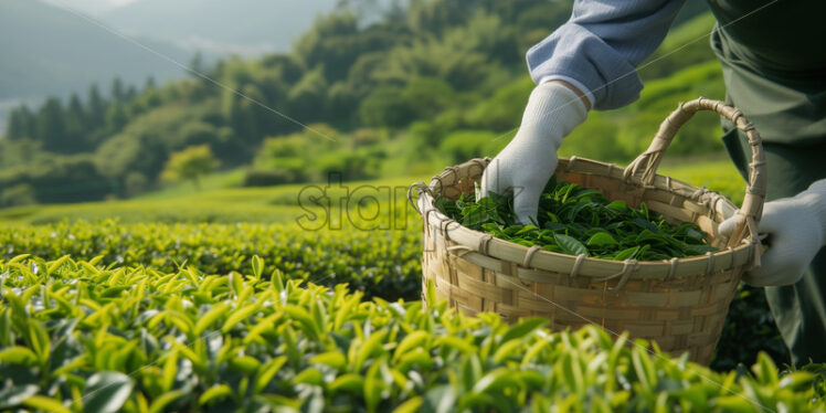Green Tea Harvester - Starpik Stock