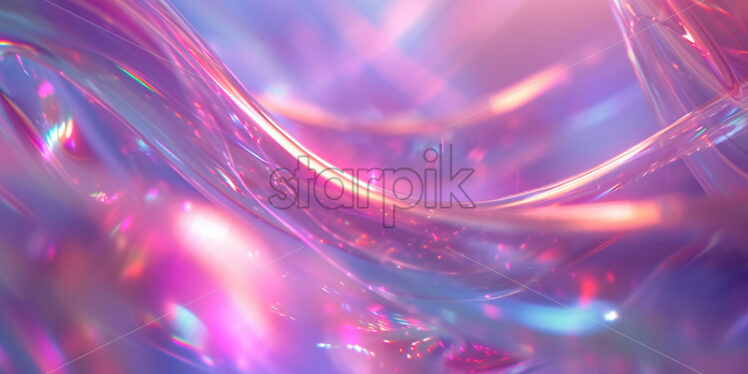 Holographic currents weaving through a transparent medium - Starpik Stock