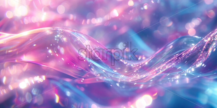 Holographic currents weaving through a transparent medium - Starpik Stock