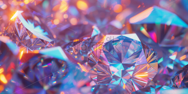 Holographic diamonds with a kaleidoscopic shine - Starpik Stock