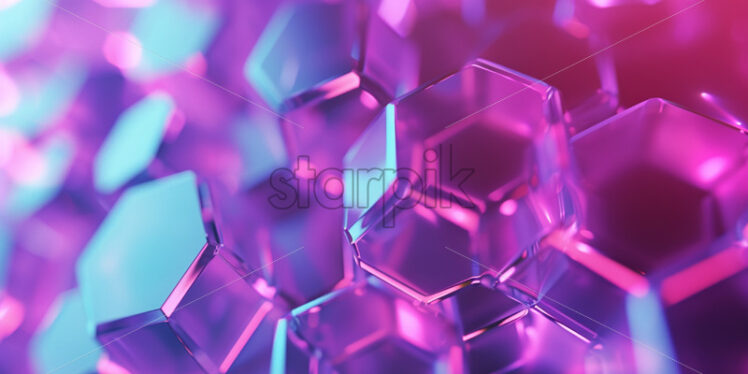 Holographic hexagons creating a mesmerizing texture - Starpik Stock