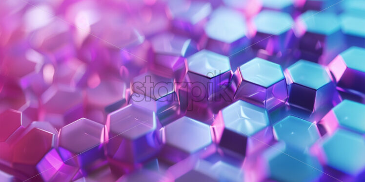 Holographic hexagons creating a mesmerizing texture - Starpik Stock